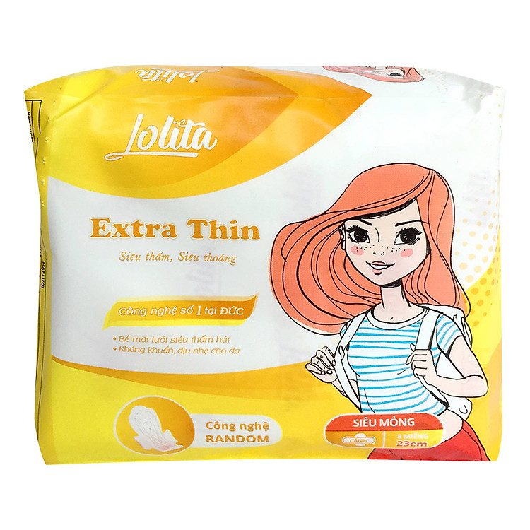 Băng Vệ Sinh Extra Thin 8 Miếng Có Cánh