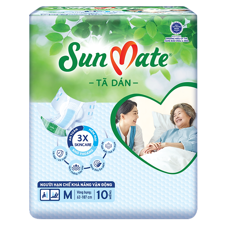 Combo 2 Tã Dán Lớn SunMate Size M Chính hãng Tiết kiệm - Hình ảnh 4