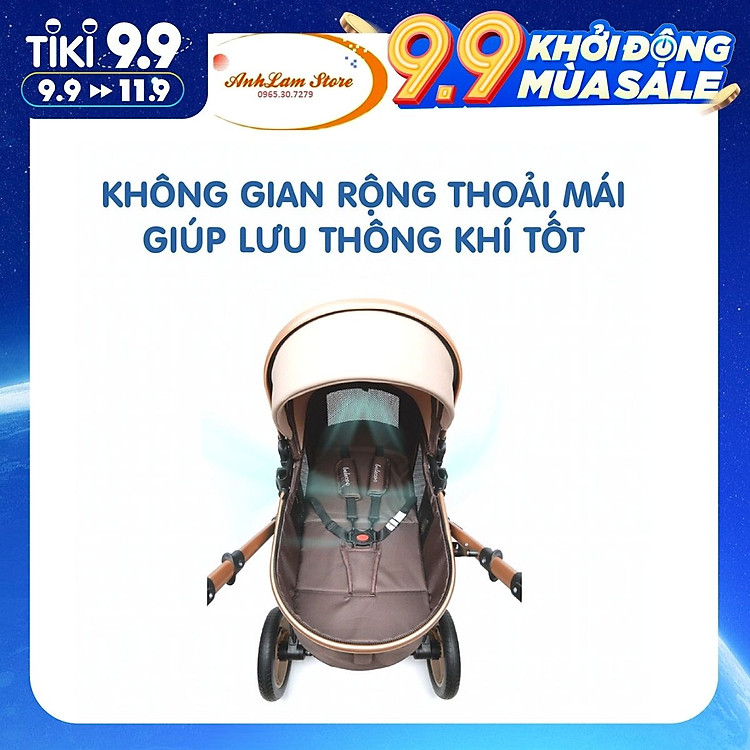 Xe đẩy nôi ru cho bé BELECOO Chính hãng Giá rẻ - Hình ảnh 4