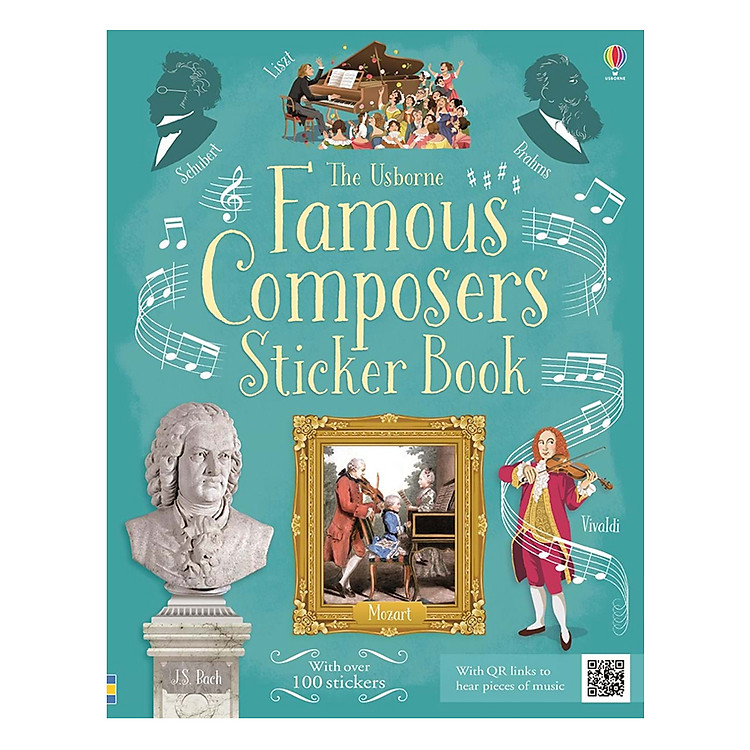 Sách Usborne Famous Composers Sticker Book
