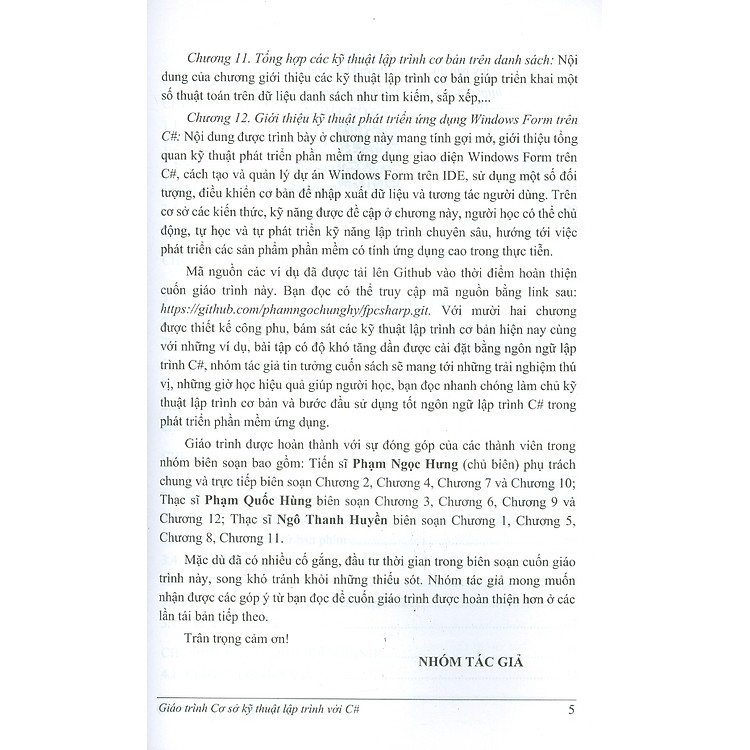 Giáo Trình Cơ Sở Kỹ Thuật Lập Trình Với C# - Ảnh 5