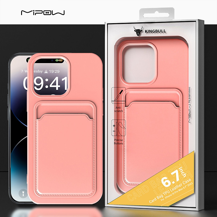 Ốp Lưng Mipow TPU Leather Dành Cho iPhone 15 ProMax/ iPhone 15 Pro Có Ngăn Đựng Thẻ _ Hàng chính hãng