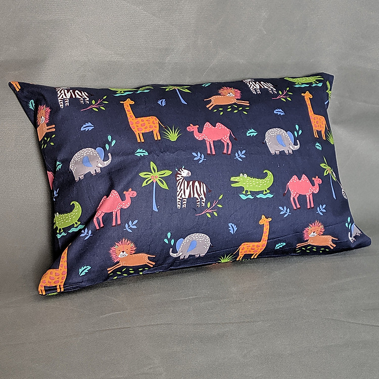 Vỏ gối nằm cotton họa tiết vườn thú
