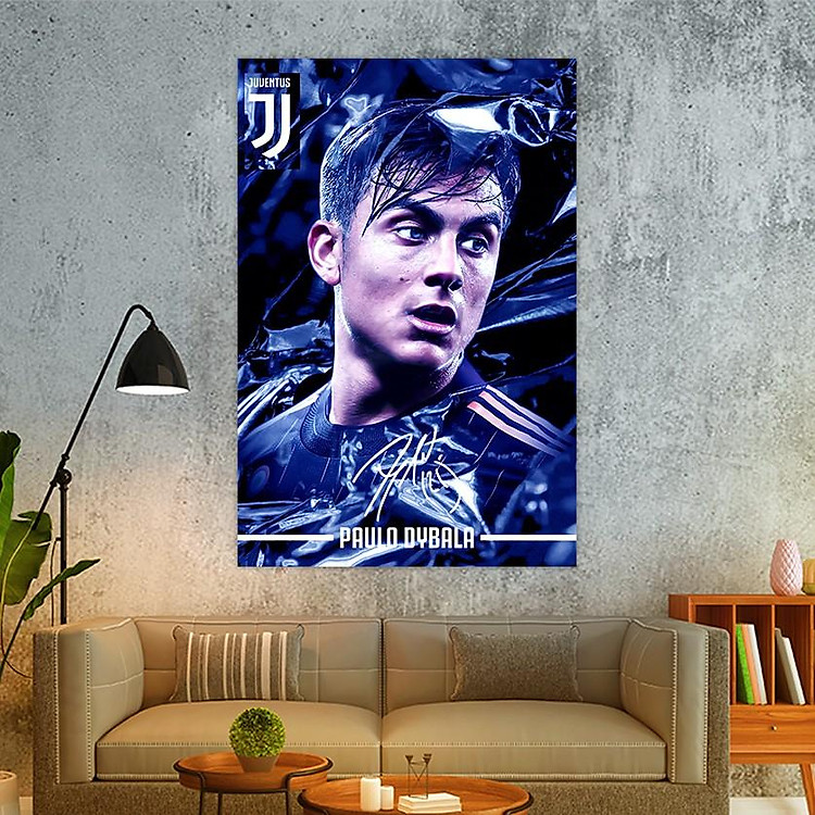 Decal Dán Tường Dybala | Tranh Dán Decor Hình Cầu Thủ Bóng Đá Chất Liệu In Không Bay Màu Dễ Dán Cho Các Bề Mặt