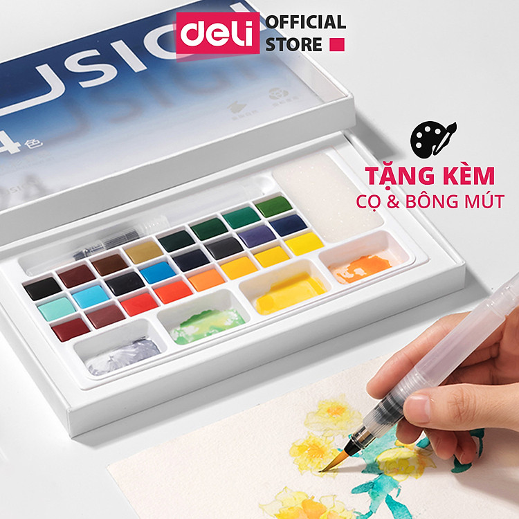 Màu Nước Dạng Nén Cao Cấp 24 Màu Nusign