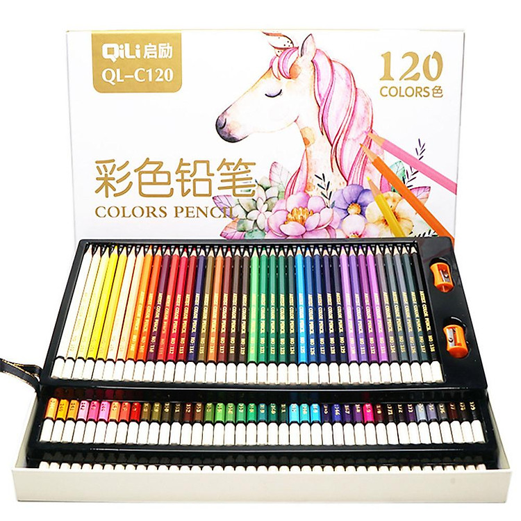 1 Set 120 Color Wooden Colored Pencils Hand-painted Boxed Oily Colored Pencils Color Art Painting
