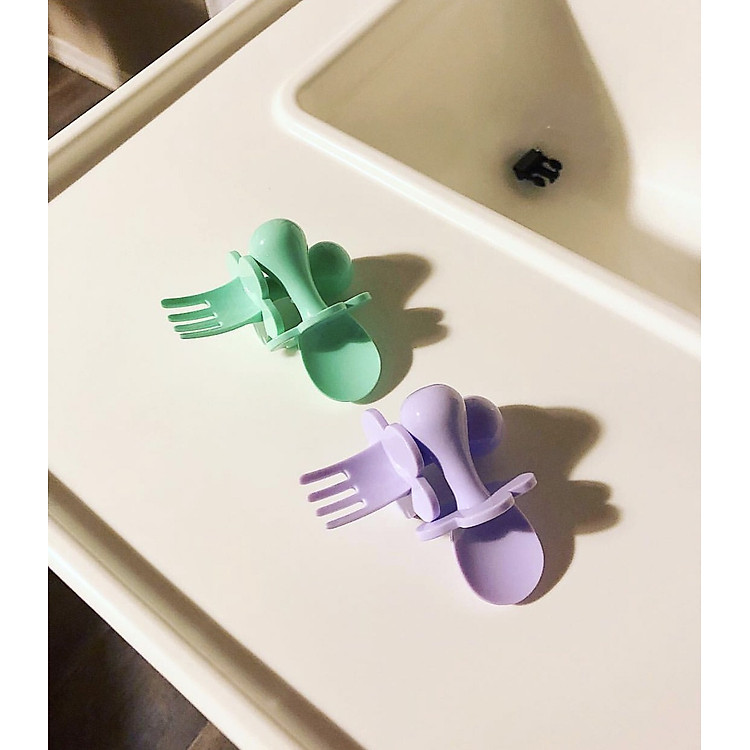 Bộ muỗng nĩa Grabease cho bé - Tím Chính hãng Giá rẻ - Hình ảnh 5