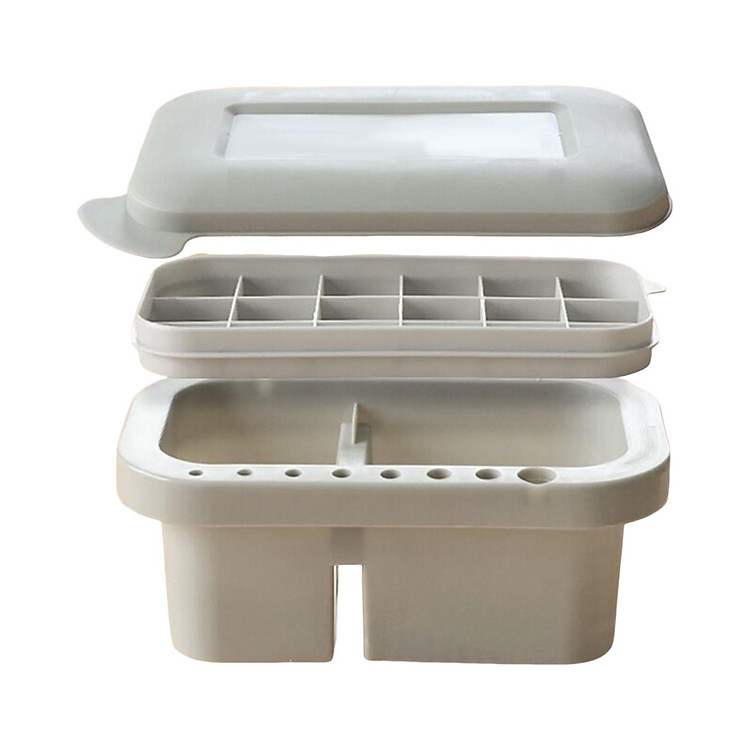 2 in 1 Painting Brush Washing Bucket with Palette Cleaning Basin for Acrylic