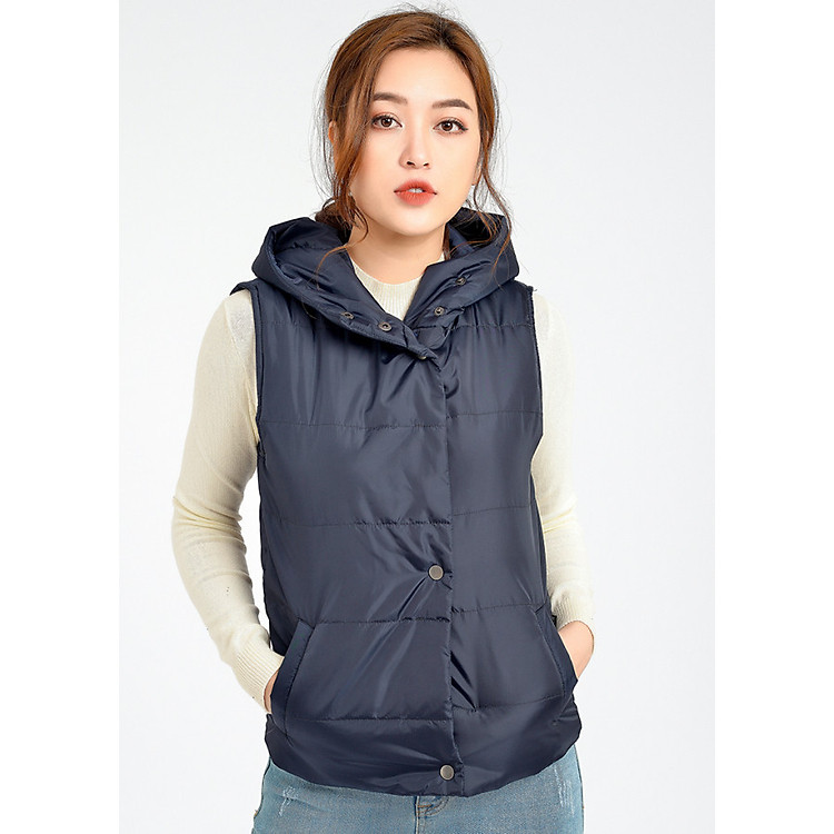 Áo phao gile có mũ Lamer L65P18T067-S3200 ( Xanh đen )