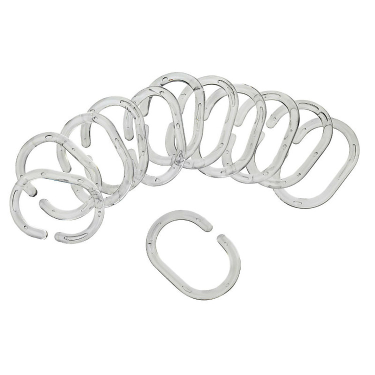 Bộ 12 Móc Treo Rèm Tắm Vara Nhựa Trong Suốt