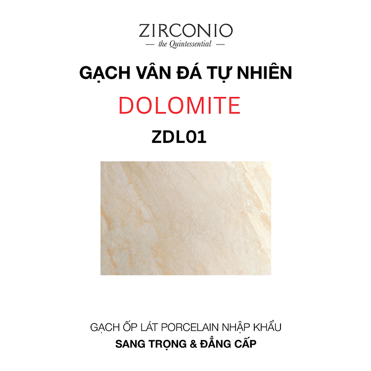 Gạch NIRO GRANITE - ZIRCONIO ZDL01 DOLOMITE - 45x67.5cm - 3 viên/thùng(0.91m2)