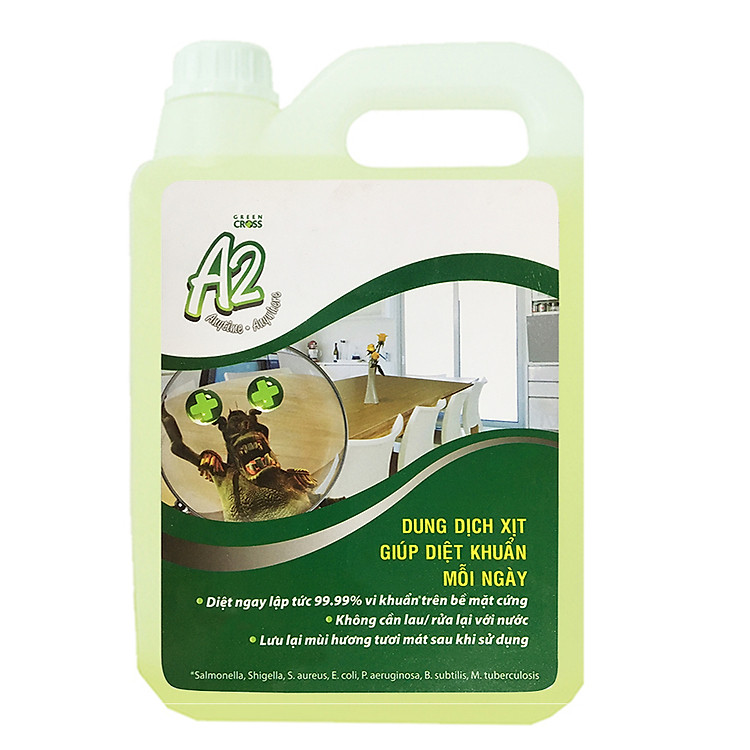 Dung dịch xịt Diệt Khuẩn mỗi ngày Green Cross A2-Hương Fresh can 5L