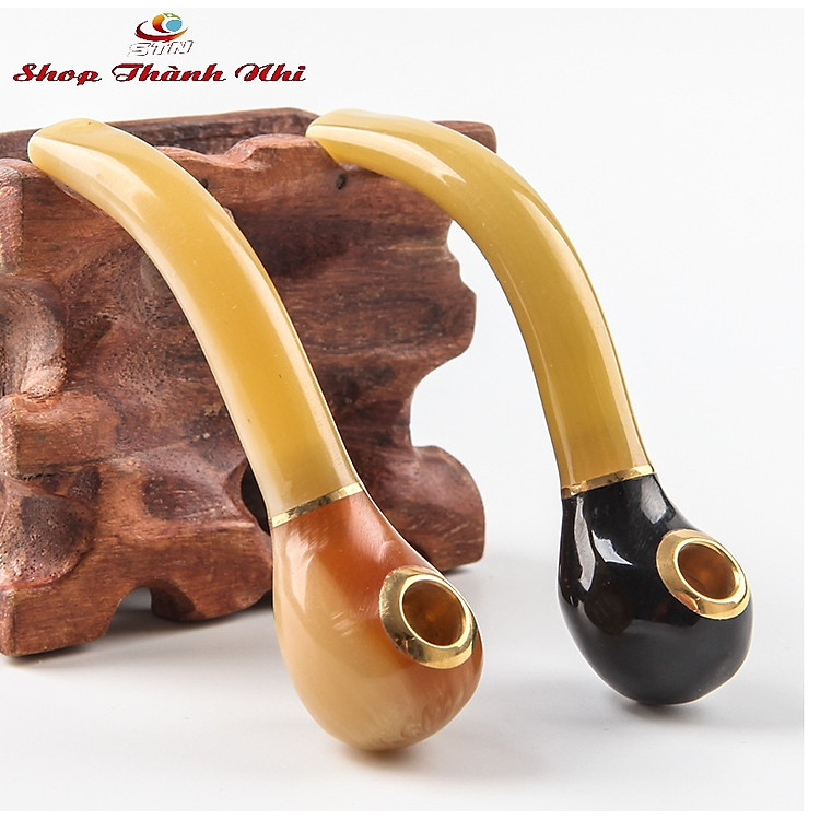 Tẩu thuốc sừng kiểu nhỏ (Màu vàng)