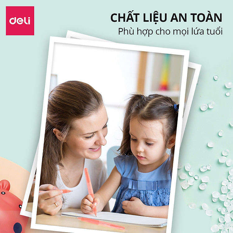Bộ Bút Chì Kim Bấm Deli (kèm hộp ruột chì và tẩy) - Ảnh 4