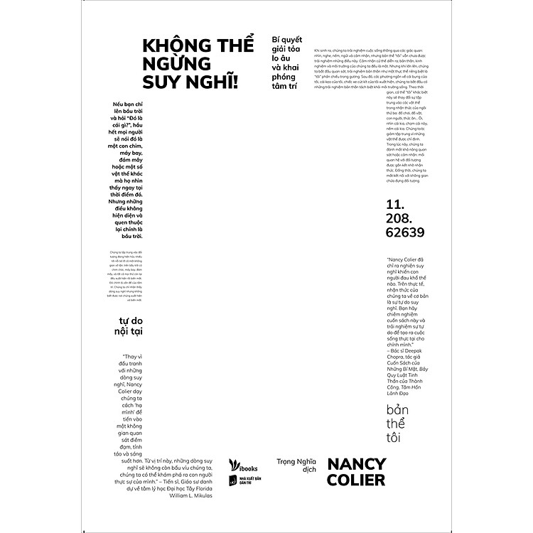 Sách Không Thể Ngừng Suy Nghĩ: Bí Quyết Giải Tỏa Lo Âu Và Khai Phóng Tâm Trí