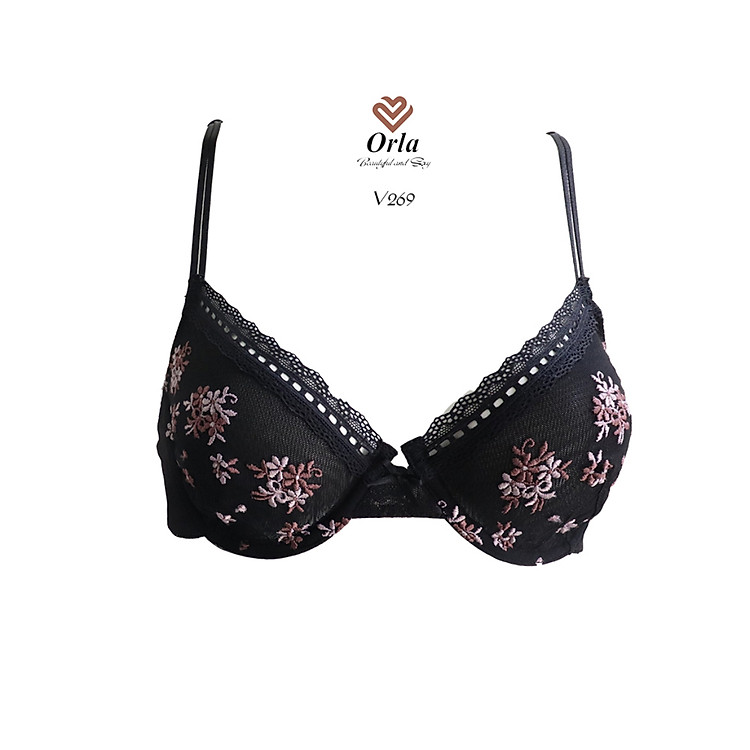 Áo Lót Nữ Ren Thêu Hoa Orla V269 Có Gọng Không Mút