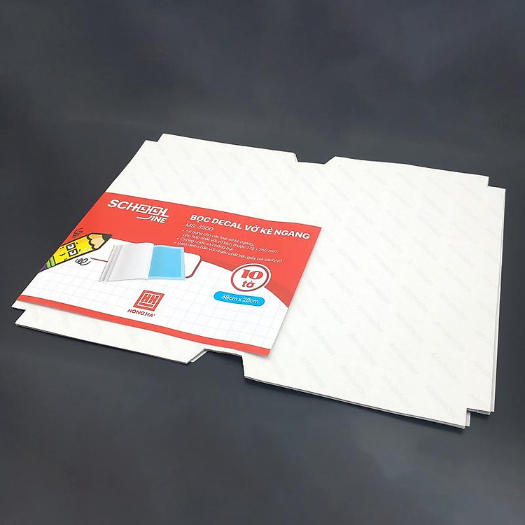 Bọc Vở Decal Kẻ Ngang Hồng Hà 3560 (10 tờ) - Ảnh 4