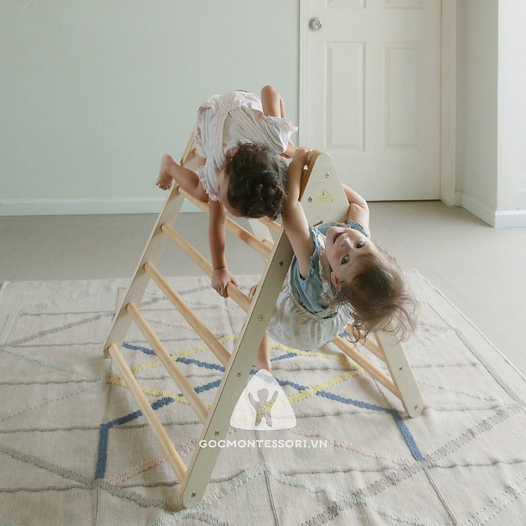 Thang Tam Giác Pikler Gấp Gọn Montessori Chính hãng Tiết kiệm - Hình ảnh 2