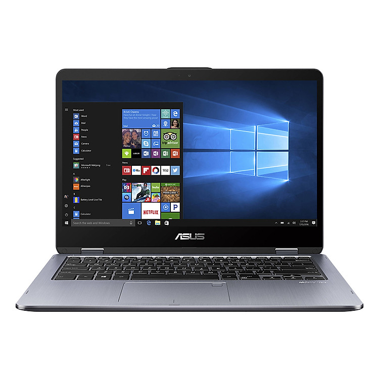 Laptop Asus VivoBook Flip 14 TP410UA-EC227T Core i3-7100U/Win10 (14 inch) - Grey - Hàng Chính Hãng