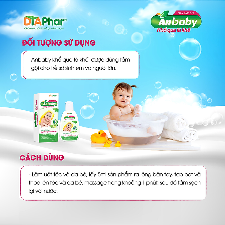 Tắm gội Anbaby cho trẻ 100ml Chính hãng Giá rẻ - Hình ảnh 2