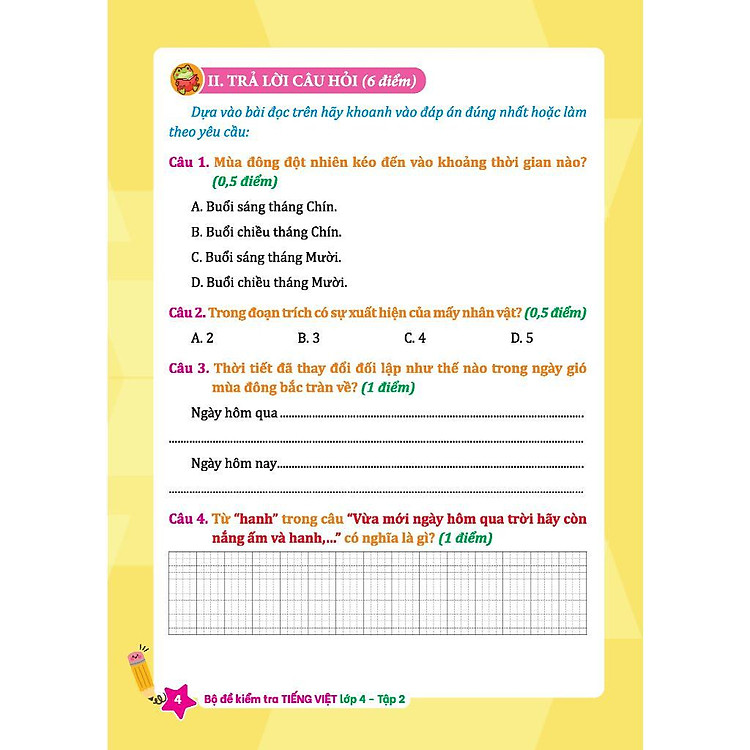 Bộ Đề Kiểm Tra Tiếng Việt Lớp 4 - Tập 2 - Ảnh 3