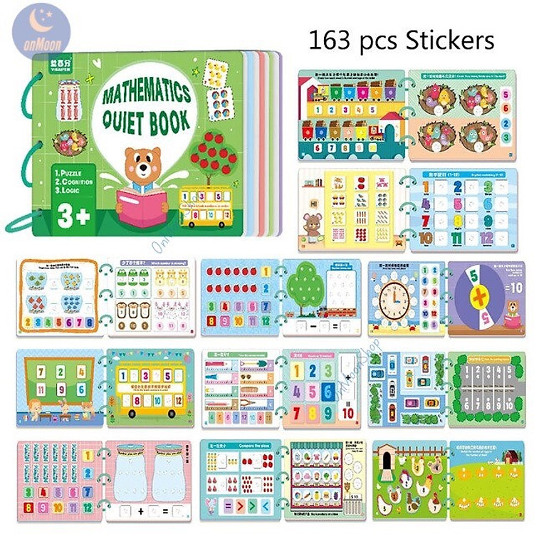 Sách bóc dán toán học Montessori cho bé Chính hãng Giá tốt - Hình ảnh 5