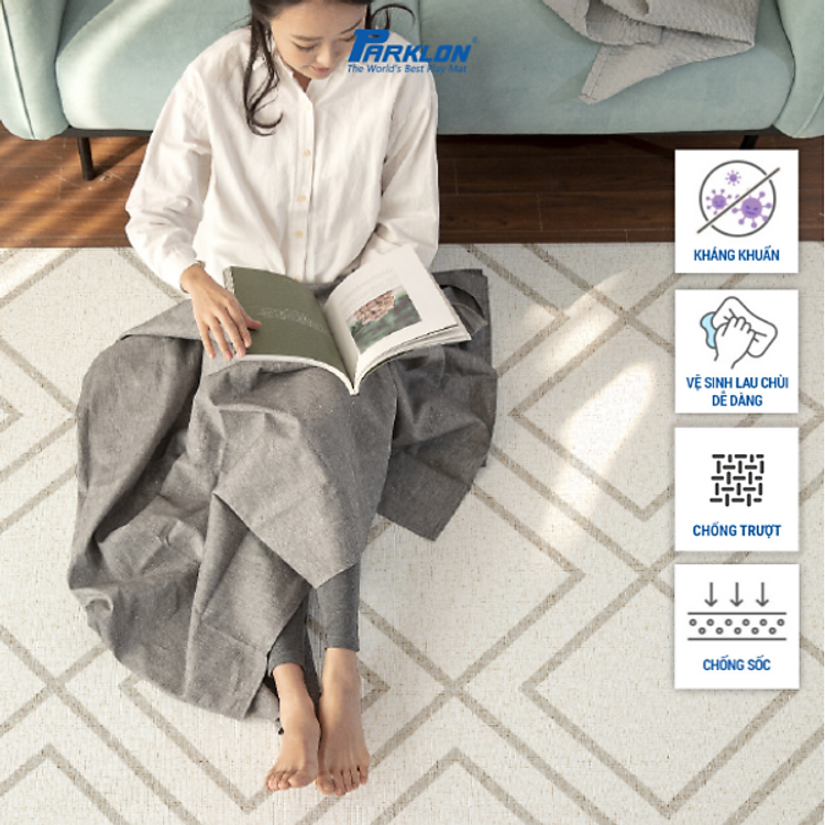 Thảm Em Bé Cao Cấp Parklon Hoa Văn 210x140cm Chính hãng Giá tốt