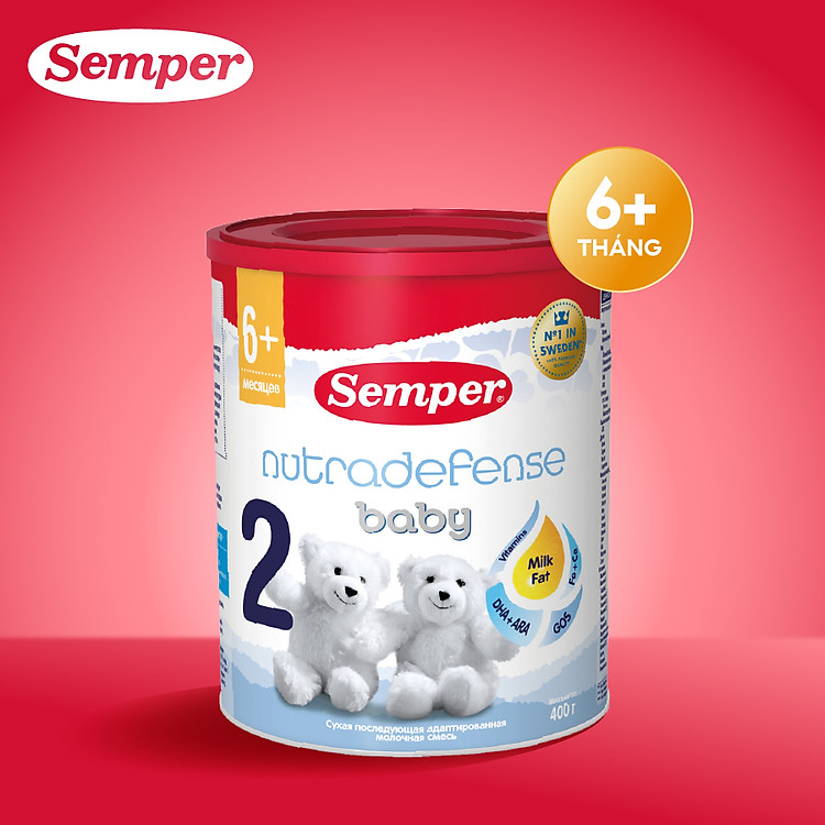 Mua tại Tiki: Sữa bột Semper Nutradefense Baby 2 400g Chất lượng Chính hãng, giá tốt
