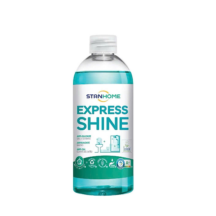 Xịt tẩy cặn canxi nước cứng cho nhà tắm Express Shine Stanhome tiêu chuẩn Air Label Score 500ml