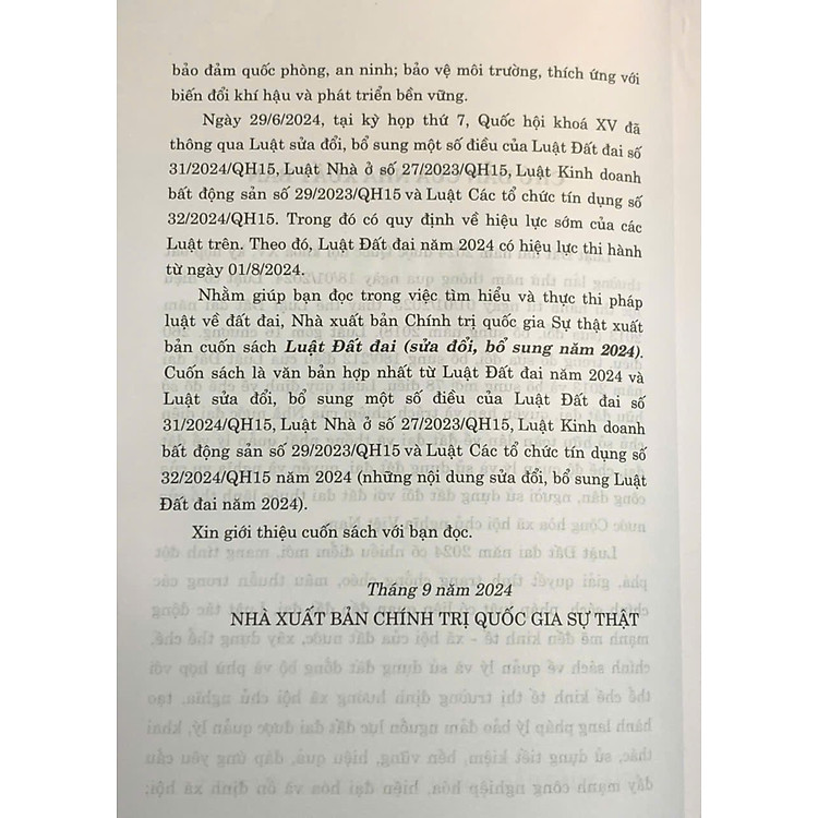Luật Đất Đai, Luật Nhà Ở, Luật Kinh Doanh Bất Động Sản (sửa đổi, bổ sung năm 2024, hiệu lực 1.8.2024) - Ảnh 4