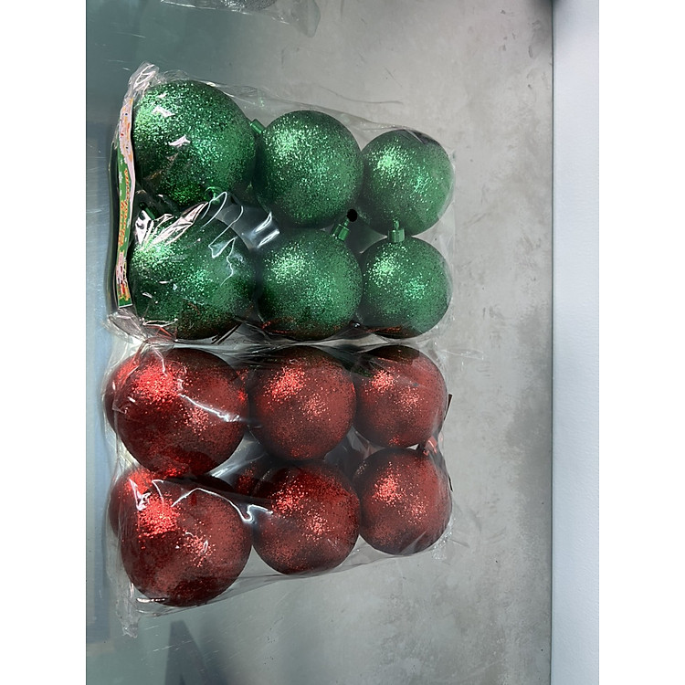 Quả châu kim tuyến treo cây thông noel (60li)