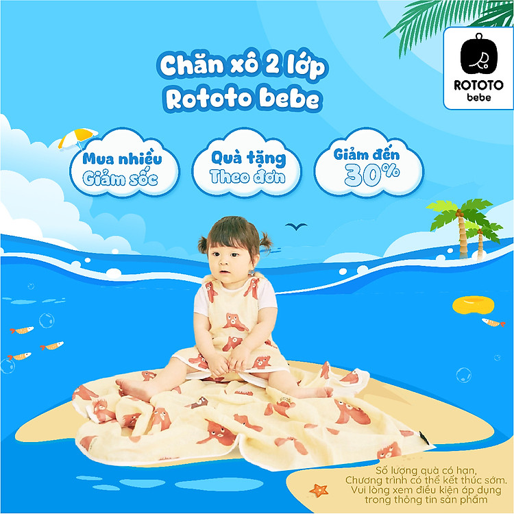 Tham Khảo tại ConCung: Chăn xô mùa hè cho bé Rototo , nhận ngay nhiều Ưu đãi