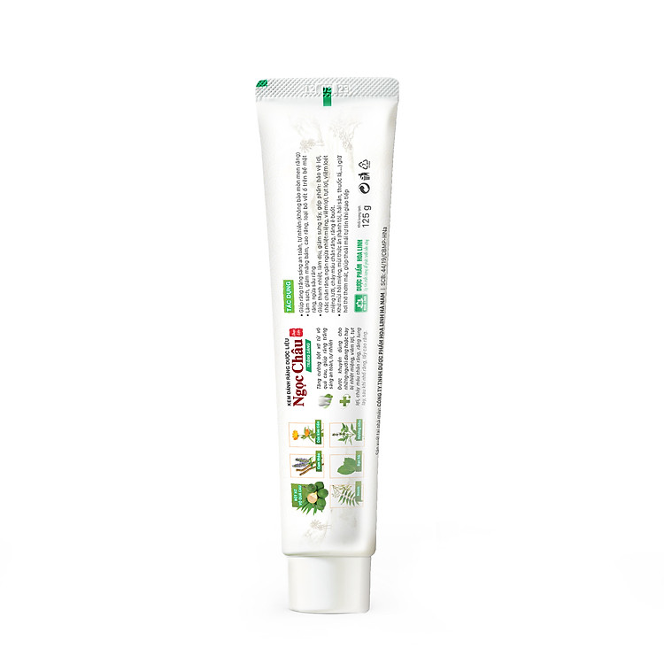 Kem Đánh Răng Dược Liệu Ngọc Châu Trắng Sáng 125g