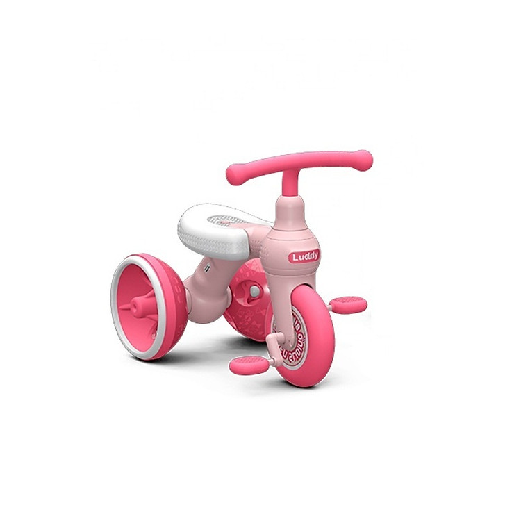 Xe đạp ba bánh 2 trong 1 Luddy 1009 màu hồng
