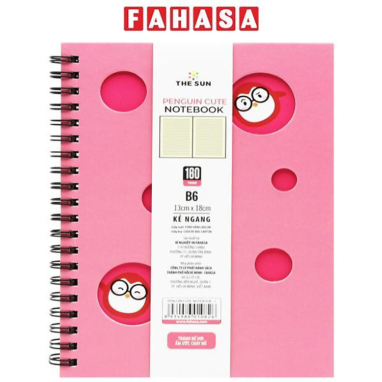 Sổ Lò Xo Bìa Cứng Penguin Cute B6 (160 trang)