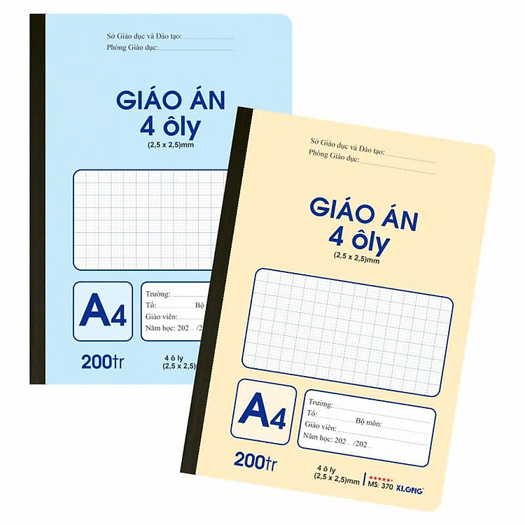 Sổ Giáo Án 4 Ô Ly A4 (120 trang) – Xanh Dương