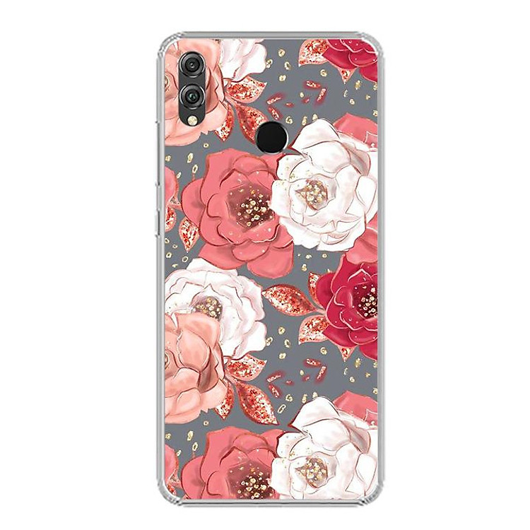 Ốp lưng dẻo cho điện thoại Huawei Honor 8X - 0331 ROSE04 - Hàng Chính Hãng