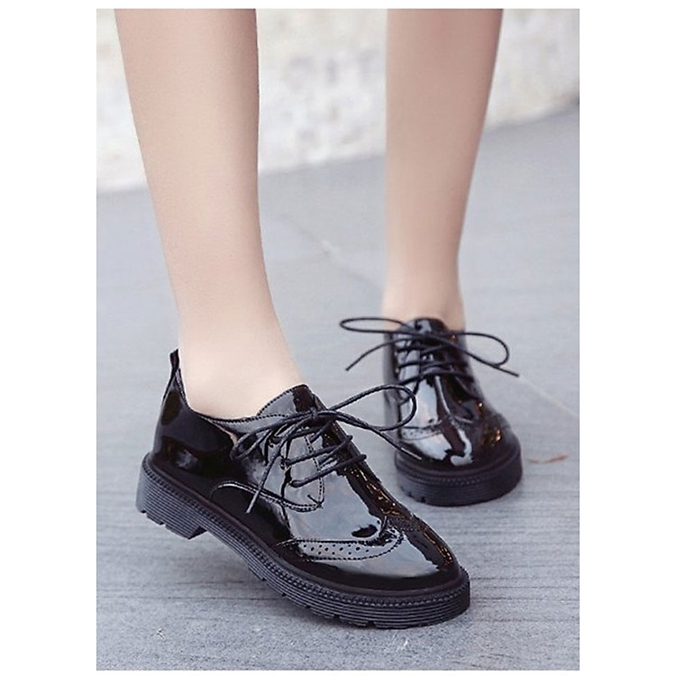 Giày Oxford da bóng buộc dây đế vuông C40n