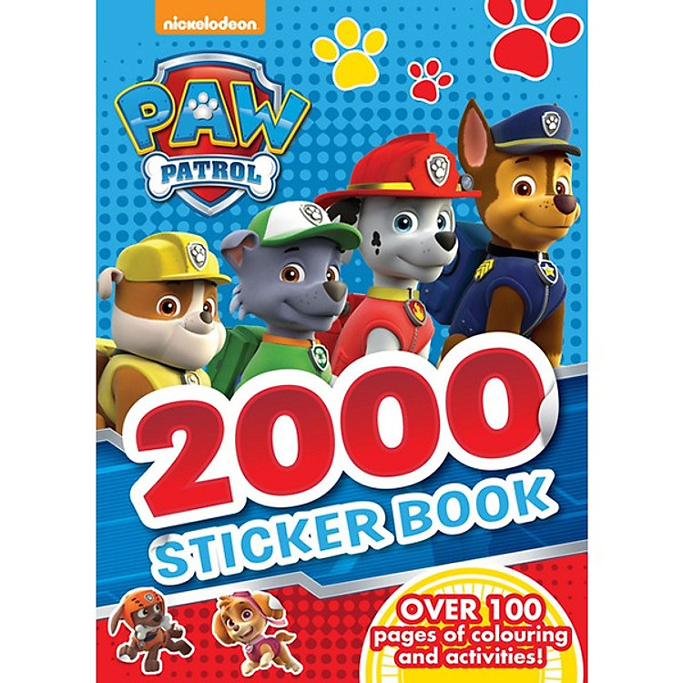 Sách Nickelodeon PAW Patrol 2000 Sticker Book - Chú chó cứu hộ