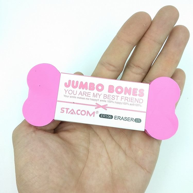 Gôm Stacom Jumbo Bones Lớn ER106 - Màu Hồng - Ảnh 3