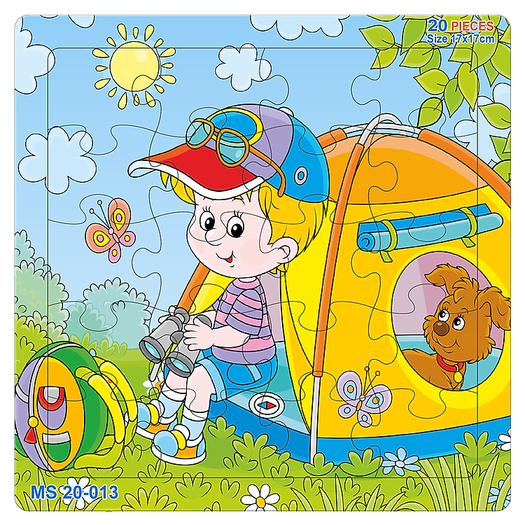 Bộ tranh xếp hình 20 mảnh cho bé Chính hãng Giá tốt - Hình ảnh 4