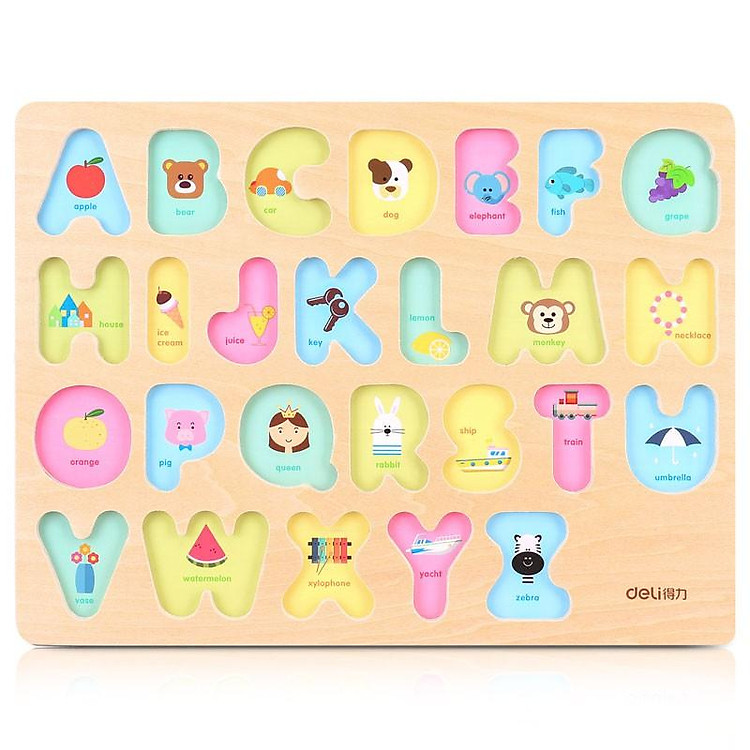 Đồ chơi xếp hình gỗ Deli 74309 Chính hãng Tiết kiệm - Hình ảnh 2