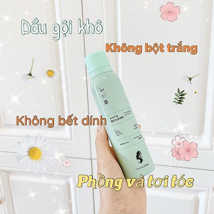 Dầu gội khô dạng xịt Spes, dầu gội đầu khô nữ không bết dính phồng tóc nội địa trung quốc