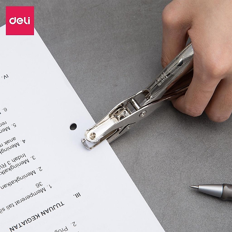 Kìm Bấm Đục Lỗ Giấy Deli E0114 - Ảnh 7