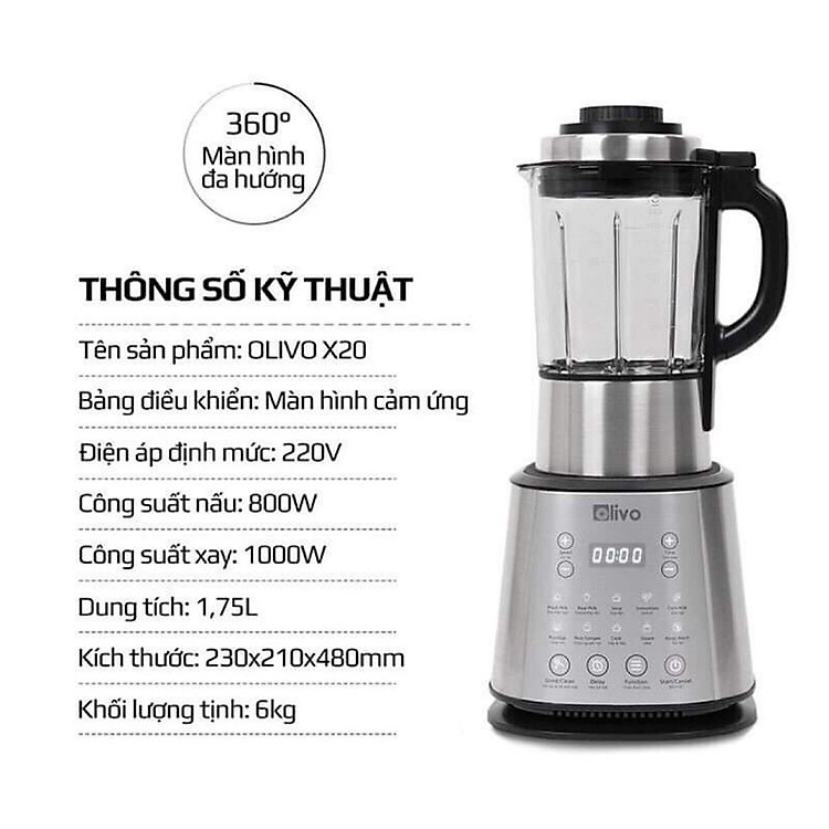 Máy làm sữa hạt Olivo X20