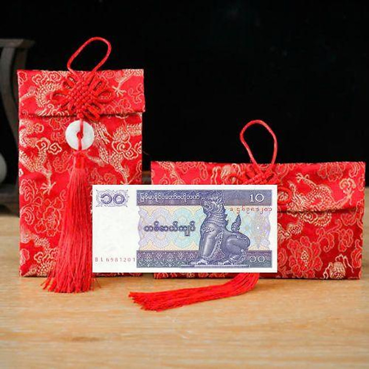 Túi Gấm Màu Xanh Con Lân (Loại 10)