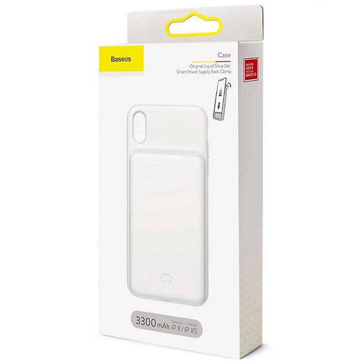 Ốp Lưng Tích Hợp Pin Sạc Dự Phòng Baseus Silicone Smart Backpack Power Cho iPhone X / XS / XS Max - Hàng Chính Hãng