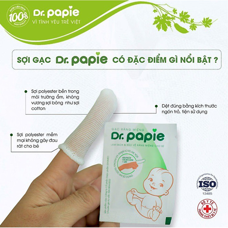 Gạc Rơ Lưỡi Dr Papie Cho Bé Chính hãng Ưu đãi - Hình ảnh 4