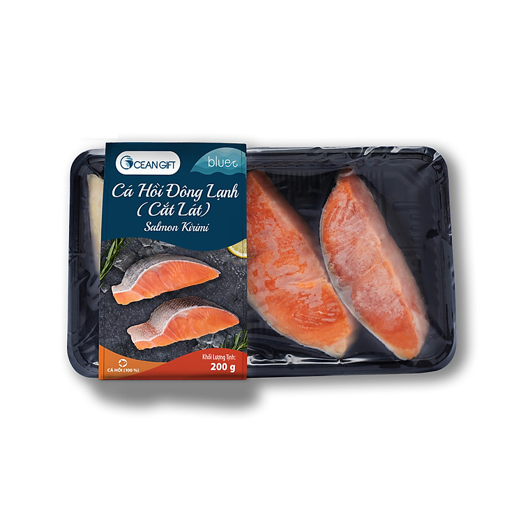 Cá hồi đông lạnh cắt lát (kirimi) Blue 200g