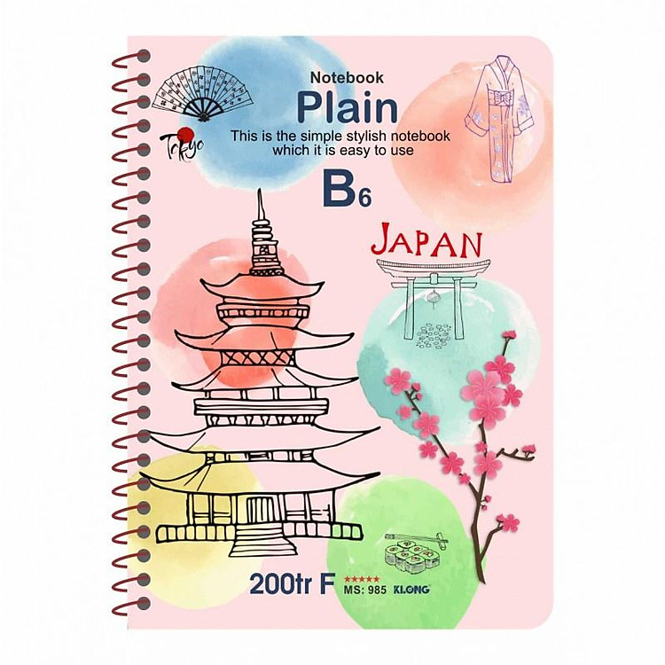 Sổ Ruột Trơn Lò Xo KLONG B6 (200 trang) - Ảnh 6